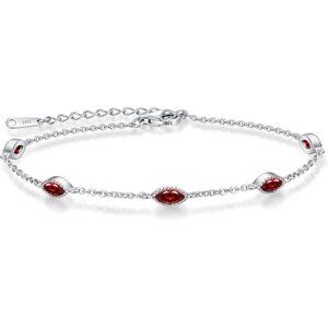 ✨ Cde Birthstone Bracelet Women Silver Sterling Charm Cubic ZirconiaJewelry Gift